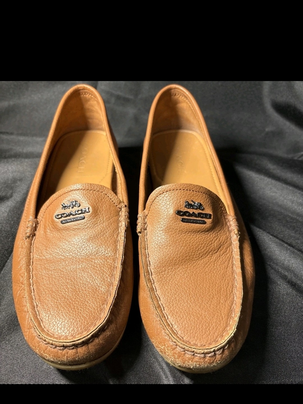 Coach Shoes Womens Size 10B Brown Opal Leather Loafer Moccasin Flats Comfort